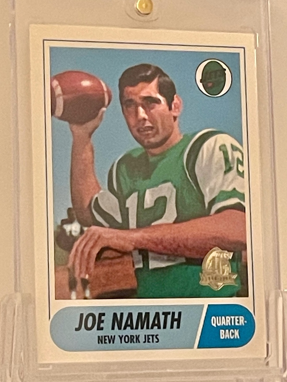 Joe Namath 1996 Stadium Club-Namath Finest Refractors-Original print